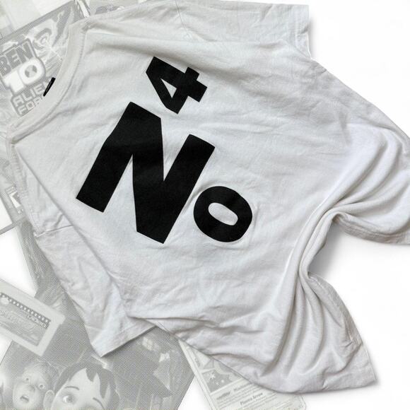 Y2K Black & White Stussy Spell out Logo No.4 Graphic Tee - Picture 2 of 5